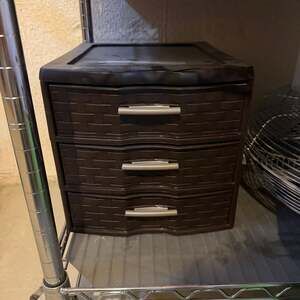 Sterilite Medium Weave 3-Drawer Unit, Espresso